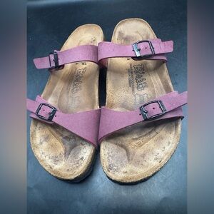 Birkenstock Birki's Belmont Sandal Women’s Size 38 7-7.5 Narrow Berry Birko Flor